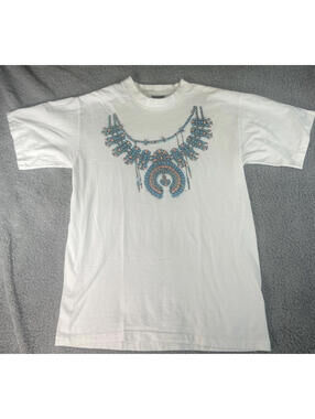Diamond Dust Shirt Medium Native American Tribal 90s y2k vtg